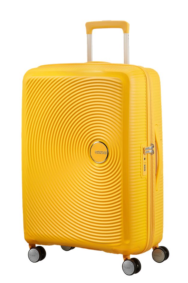American Tourister Soundbox Koffer Hartschale Golden Yellow 67cm