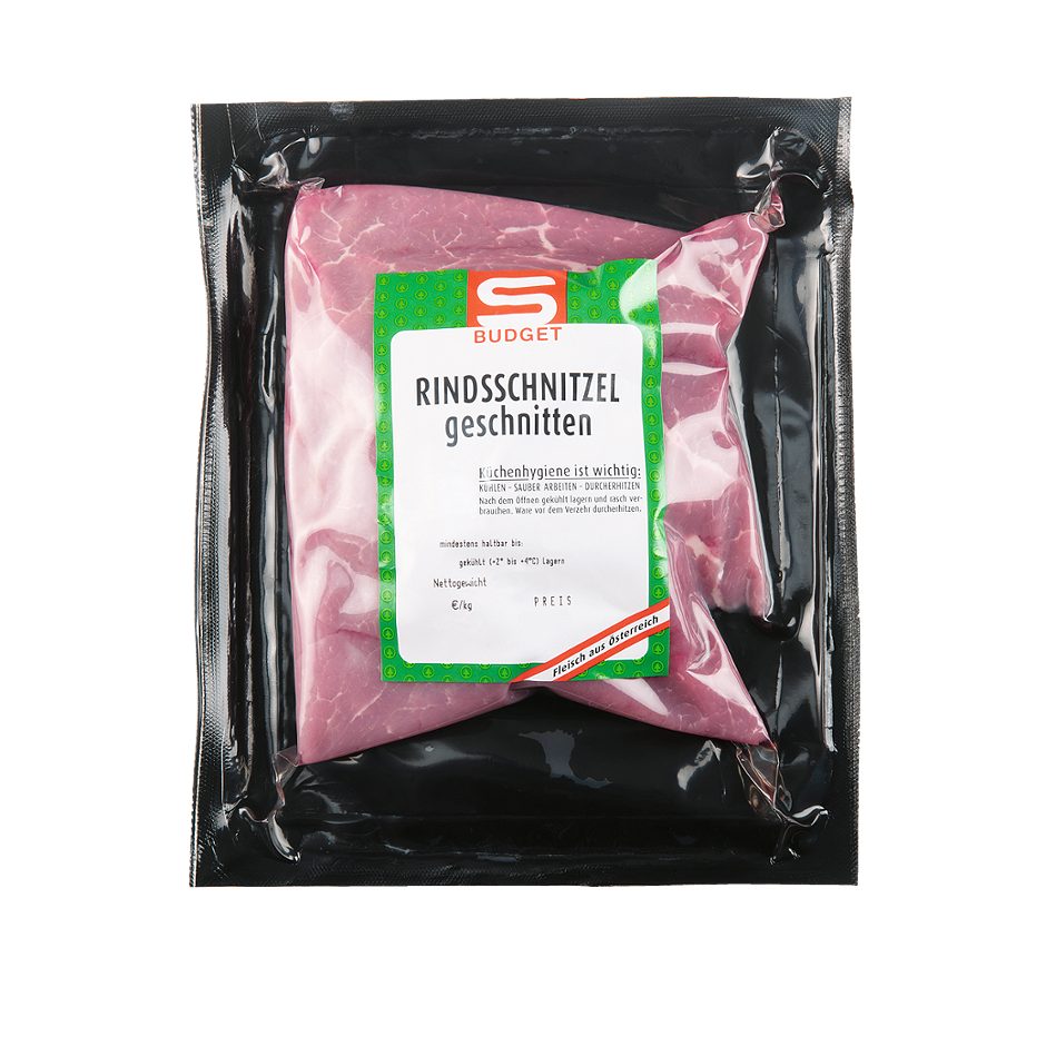 S-BUDGET Rindsschnitzel ca. 400g per Pkg. 1 KG