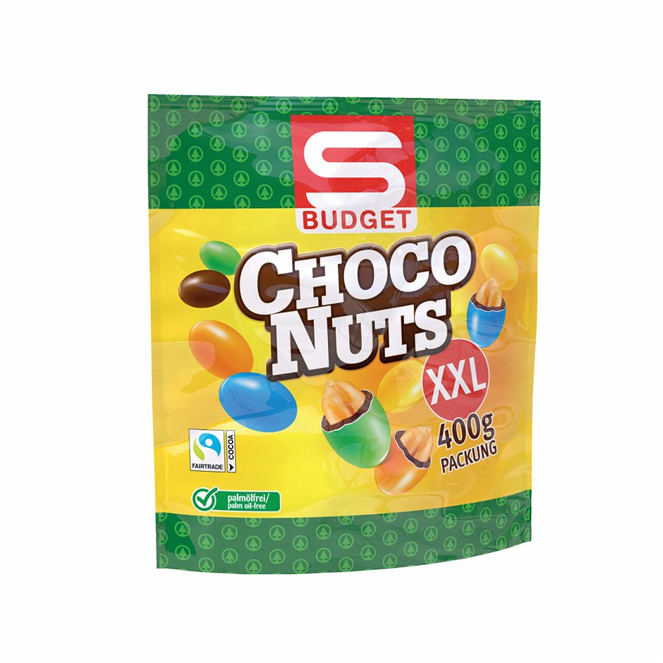 S-BUDGET Choco Nuts XXL Packung 400 G