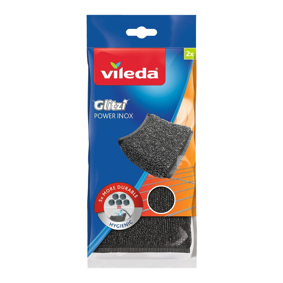 Vileda Power Inox Scheuerpad Glitzi 2 Stück