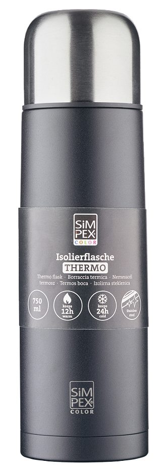 SIMPEX COLOR Isolierflaschen 750ml Schwarz