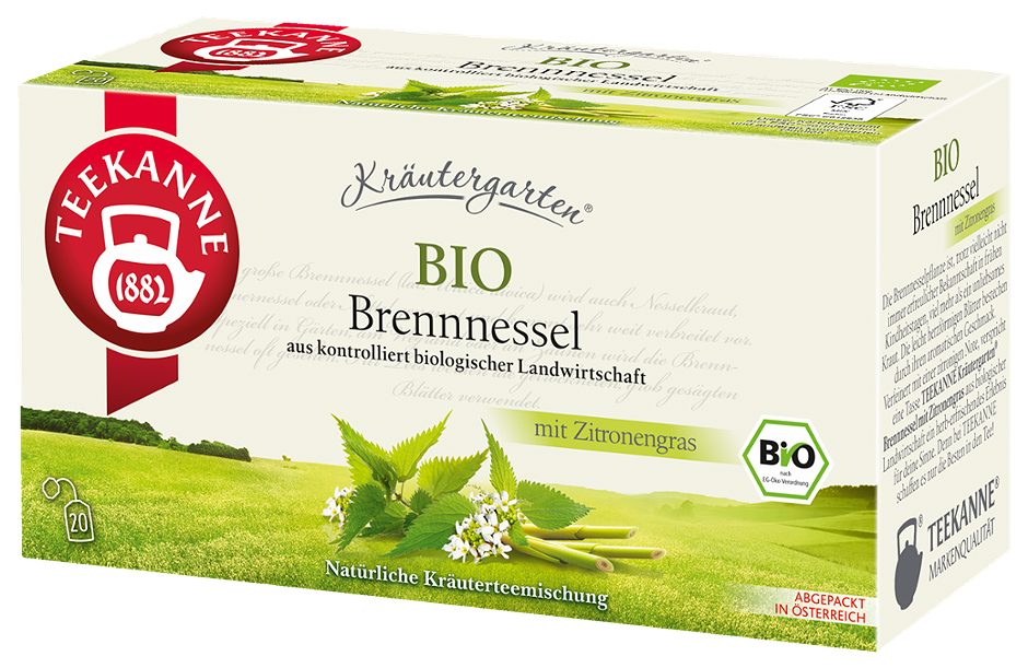 Teekanne Kräutergarten Bio-Brennnesseltee mit Zitronengras 20 Teebeutel 50 G
