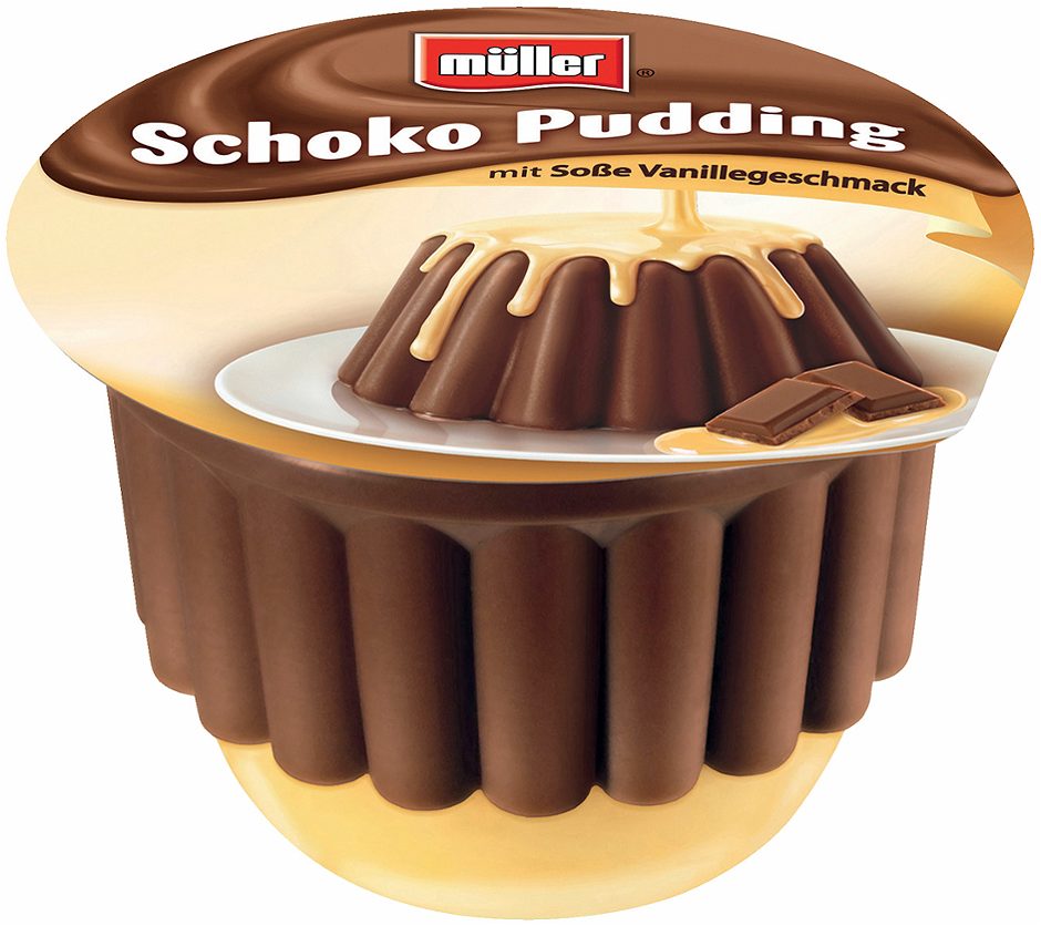 Müller Schoko Pudding mit Vanillesoße 450 G