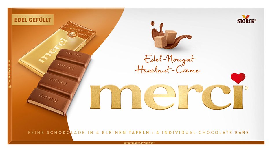 Storck Merci Tafelschokolade Edel-Nougat 112 G