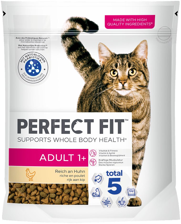 Perfect Fit Adult Katzentrockenfutter Reich an Huhn 1+ 750 G