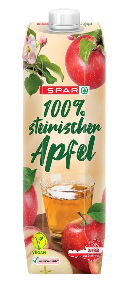 SPAR 100% steirischer Apfelsaft 1 L EINWEG ohne Pfand
