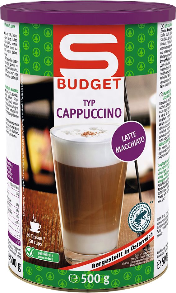 S-BUDGET Typ Cappuccino Latte Macchiato 500 G