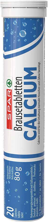 SPAR Brausetabletten Calcium 20 Tabletten 90 G