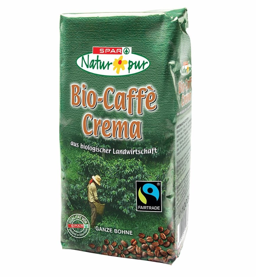 SPAR Natur*pur Bio-Caffè Crema ganze Bohne 1 KG
