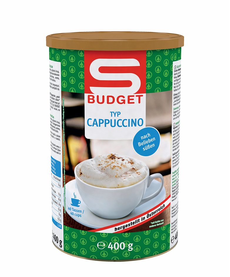 S-BUDGET Typ Cappuccino nach Belieben süßen 500 G
