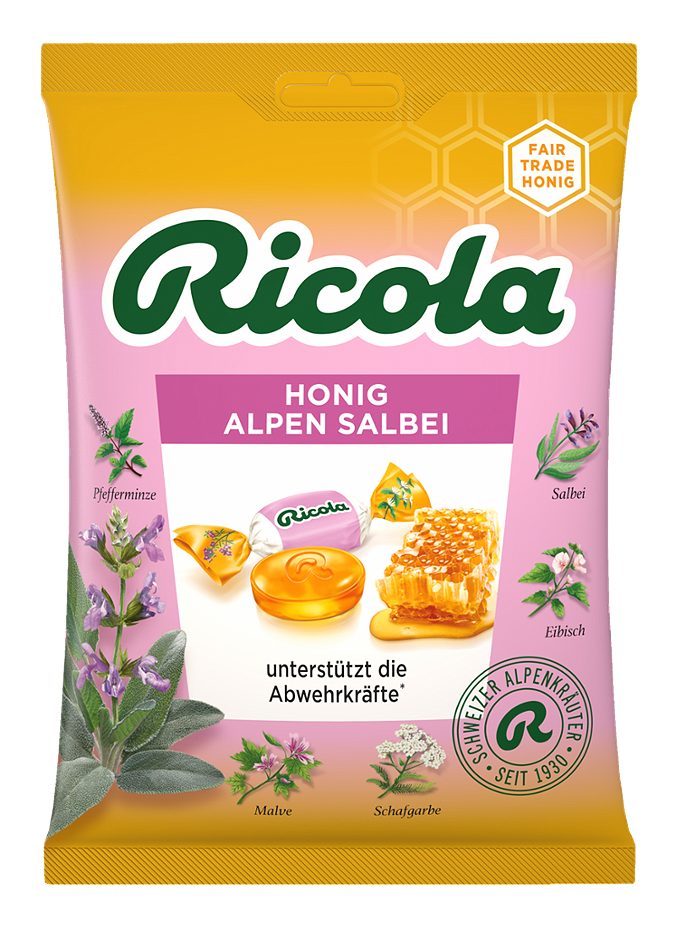 Ricola Kräuterbonbon Honig Alpen Salbei 75 G