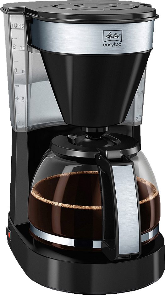 Melitta Filterkaffeemaschine 1023-04 Easy Top Glas schwarz-Edelstah