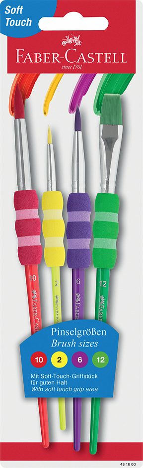 Faber Castell Pinselset Soft Touch 4 verschiedene Größen