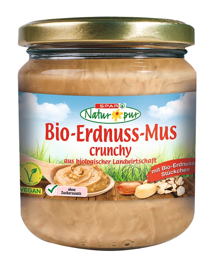 SPAR Natur*pur Bio-Erdnuss-Mus crunchy 250 G