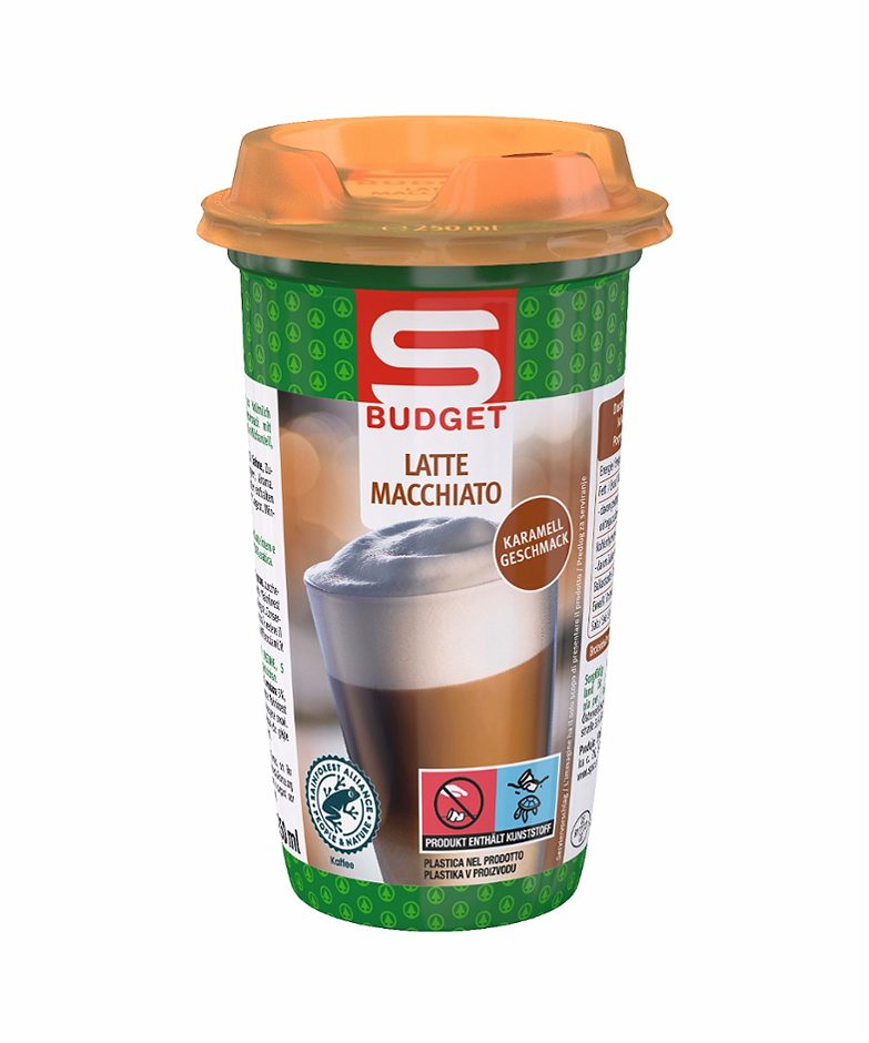 S-BUDGET Latte Macchiato Karamell 250 ML EINWEG ohne Pfand