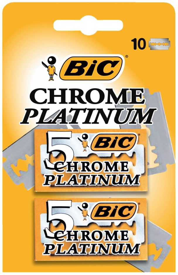 BIC Zweischneidige Rasierklingen Chrome Platinum 10 Stück