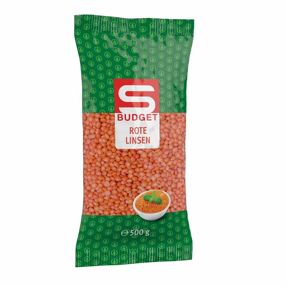 S-BUDGET Rote Linsen 500 G