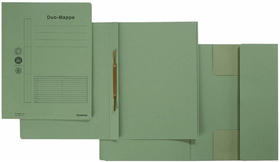 Donau Duo-Mappe A4 Karton, grün