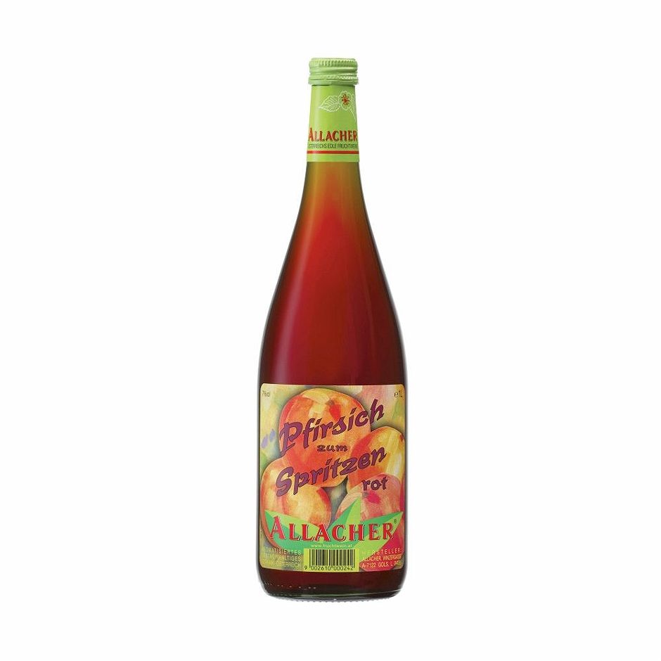 Obstland-Kellerei Allacher Pfirsich-Spritzer rot 1 L