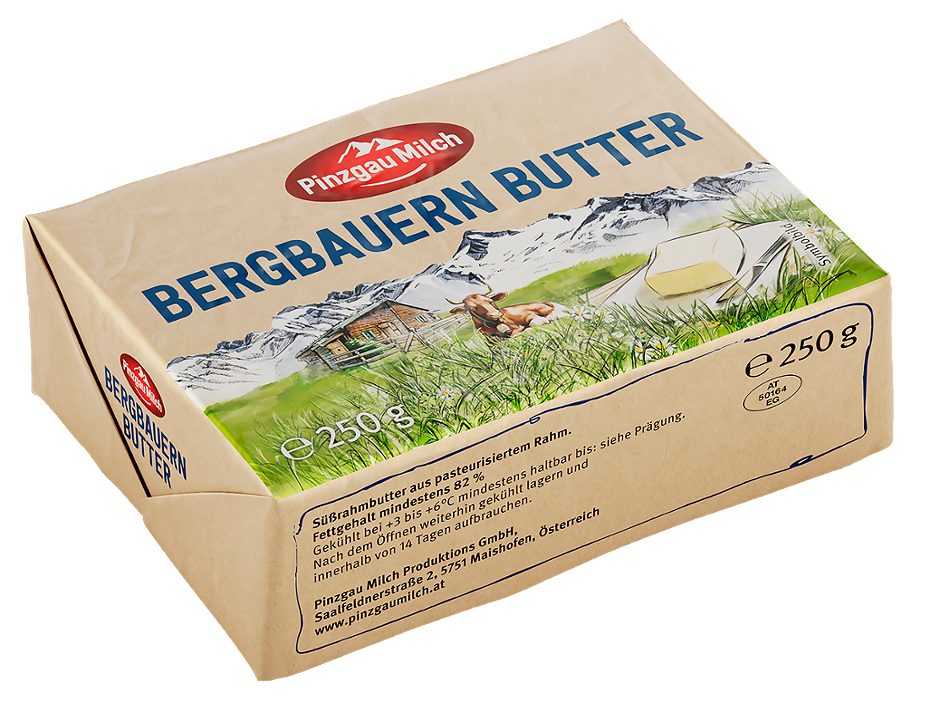 Pinzgau Milch Bergbauern Butter 82% Fett 250 G