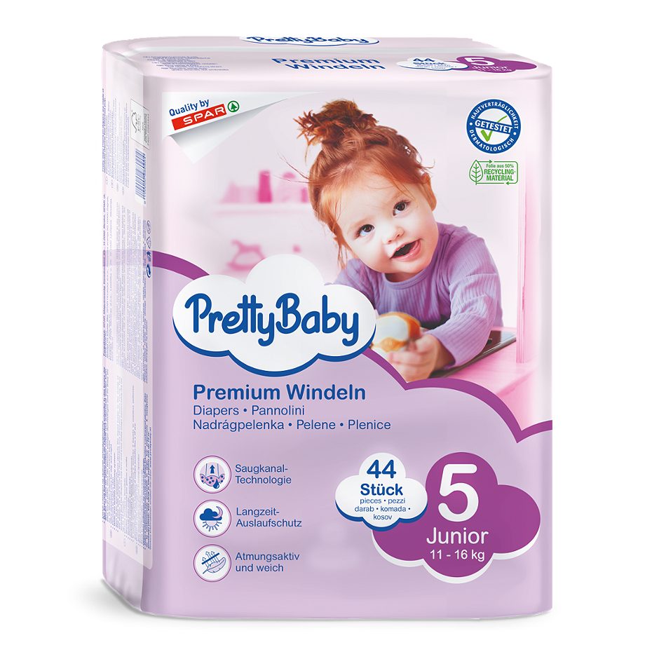 Pretty Baby Premium Windeln Junior Gr. 5 (11-16 kg) 44 Stück