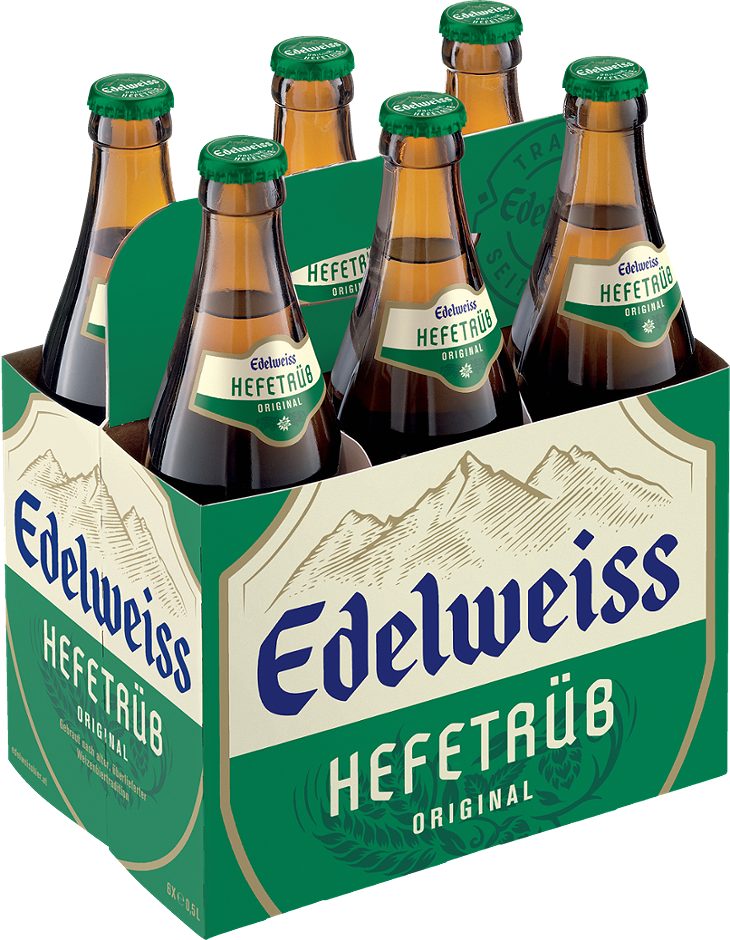 Edelweiss Weizenbier Hefetrüb Original 6x0,5l 3.000 ML MEHRWEG