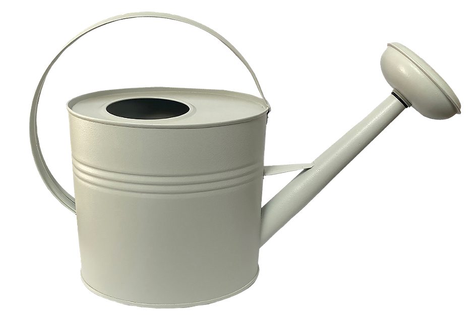 Metall Gießkanne Grau 3,5 Liter