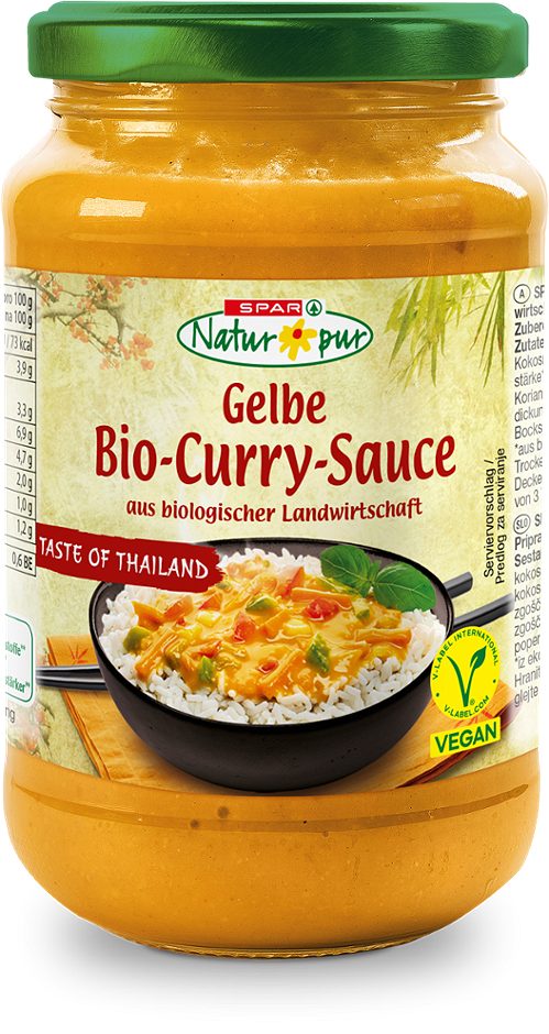 SPAR Natur*pur ASIA Gelbe Bio-Curry-Sauce 345 G