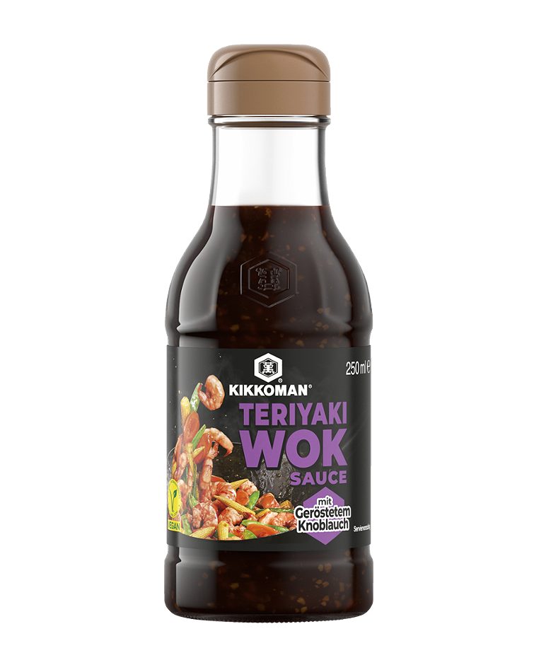 Kikkoman Teriyaki Sauce mit geröstetem Knoblauch 250 ML