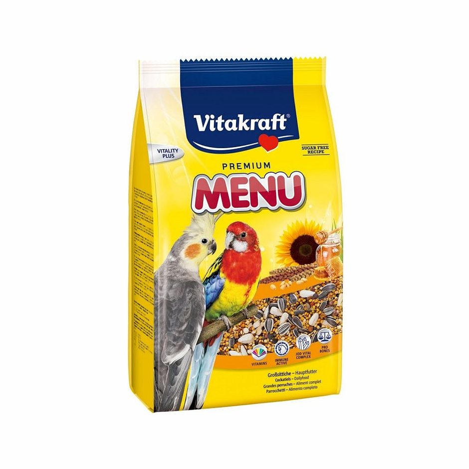 Vitakraft Premium Menu Hauptfutter für Großsittiche 1 KG