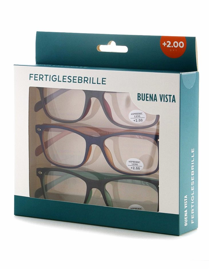 Lesehilfe 3er SET +2,0 Lesebrille Dioptrien