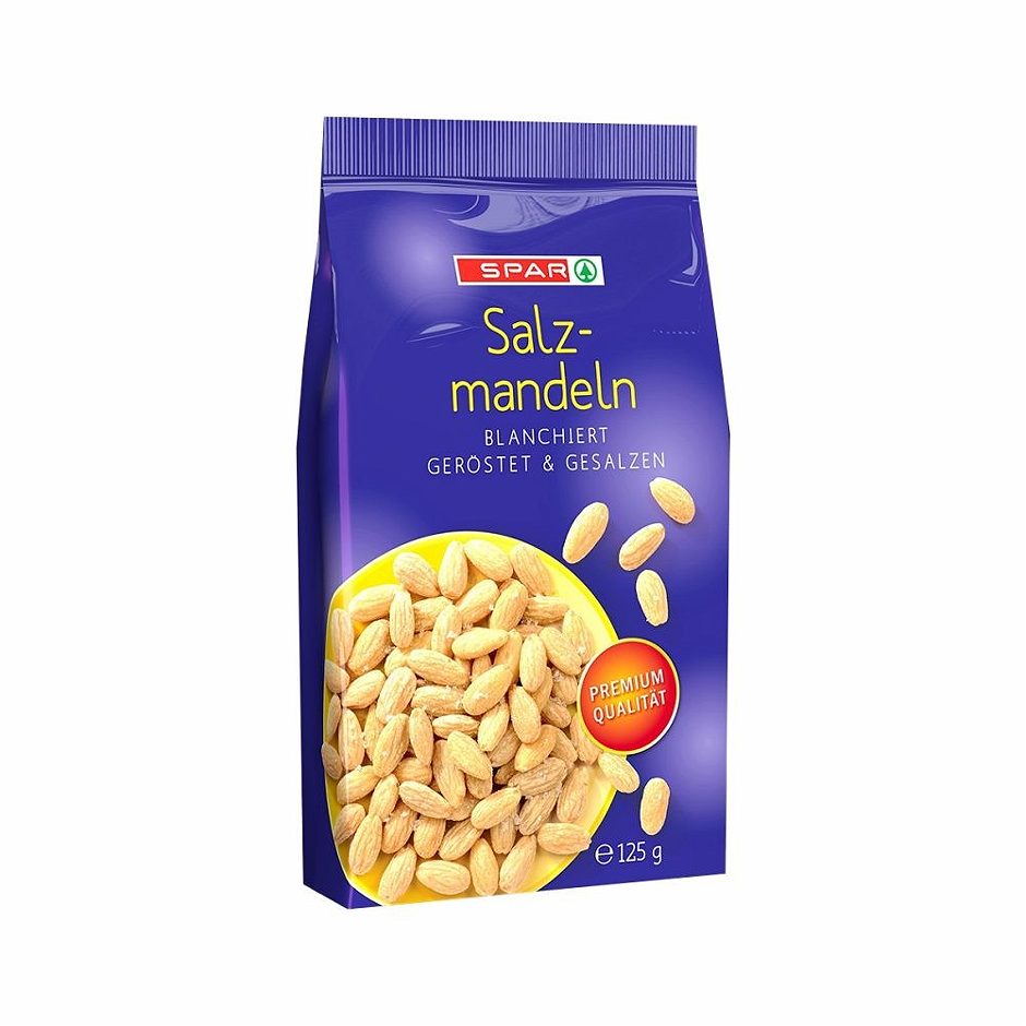 SPAR Salzmandeln blanchiert, geröstet, gesalzen 125 G