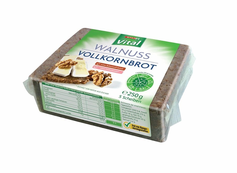 SPAR Vital Walnuss-Vollkornbrot 5 Scheiben 250 G
