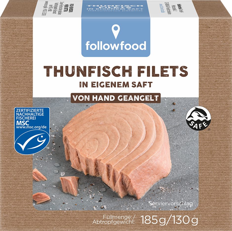 Followfood MSC Thunfisch Filets in eigenem Saft 185 G