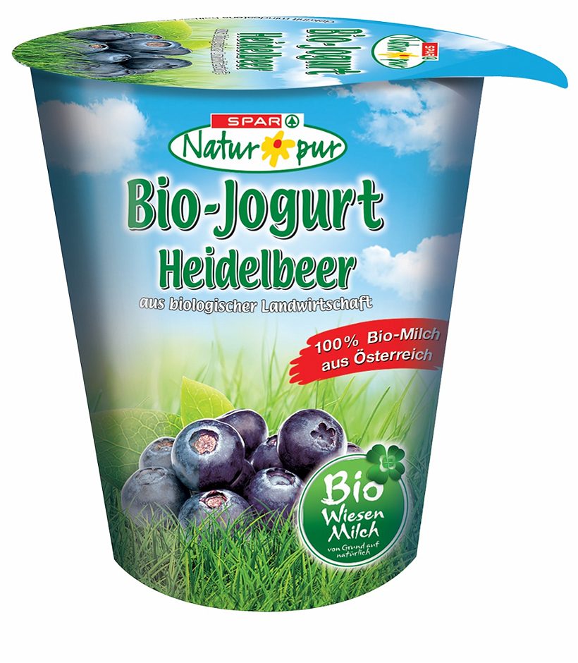 SPAR Natur*pur Bio-Jogurt Heidelbeere 200 G