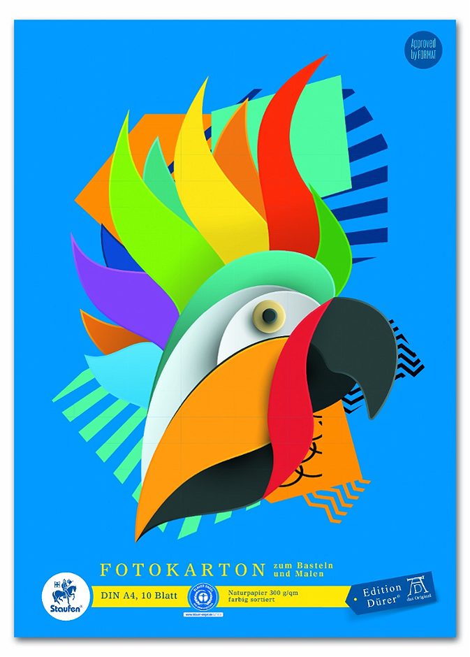 Edition Dürer Fotokartonblock A4 10 Farben sortiert 10 Blatt
