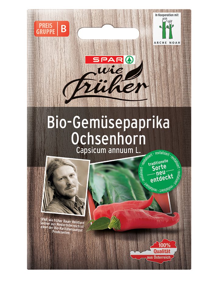 SPAR wie früher Saatgut Bio-Gemüsepaprika Ochsenhorn
