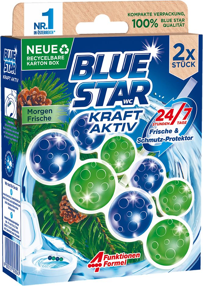 Blue Star Kraft-Aktiv WC-Spüler Morgenfrische 2 x 50g