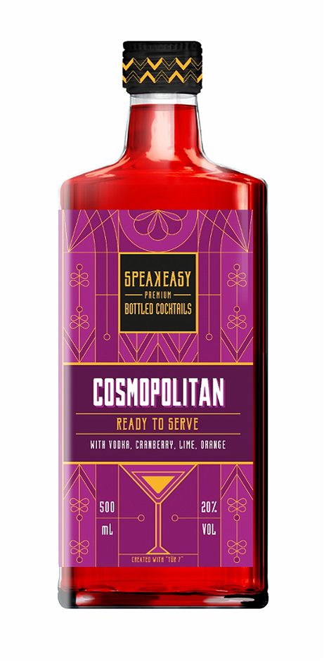 Speakeasy Cosmopolitan with Vodka, Cocktail 0,5 L