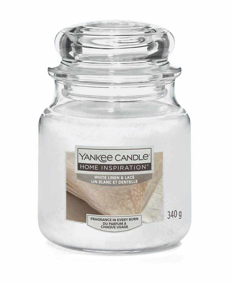 Yankee Candle Home Inspirations Duftglas White Linen Medium