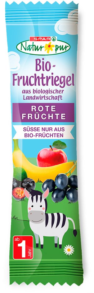 SPAR Natur*pur Bio-Fruchtriegel Rote Früchte 25 G