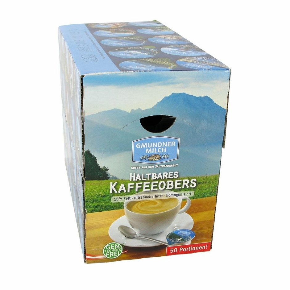 Gmundner Milch Haltbares Kaffeeobers 50 x 8g 400 G