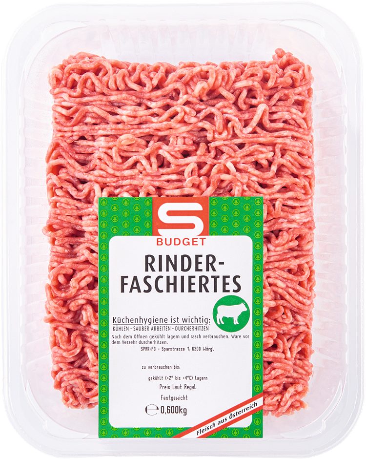S-BUDGET Rinderfaschiertes per Packung 600 G