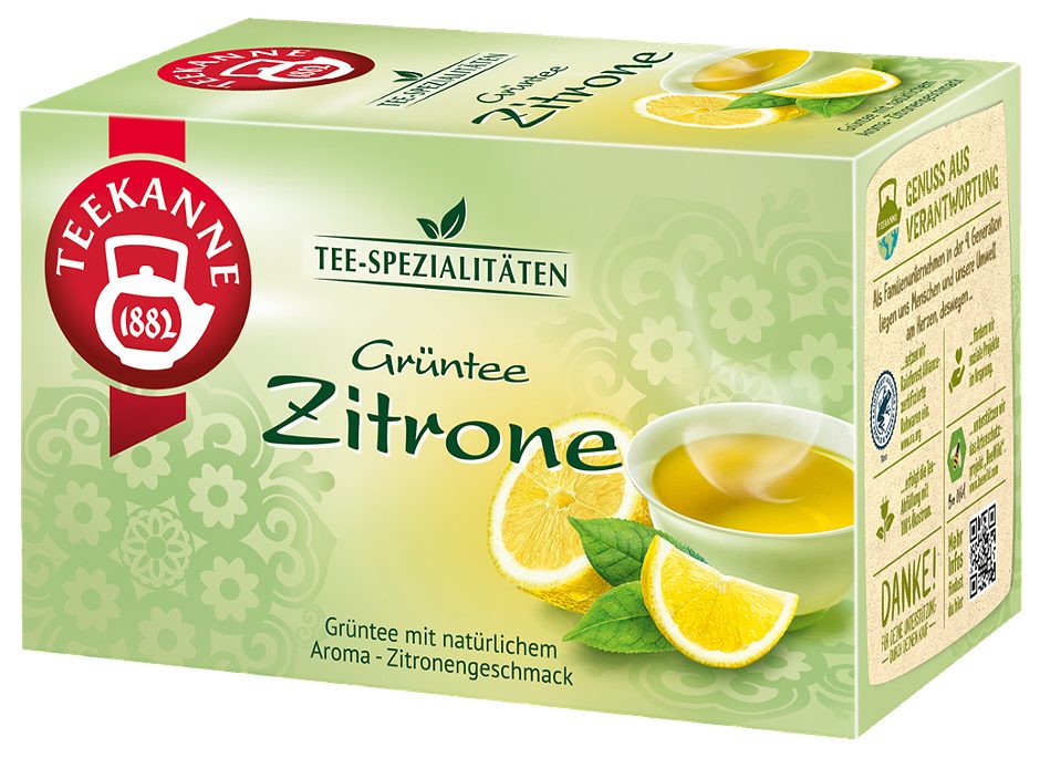 Teekanne Grüner Tee Zitrone 20 Teebeutel