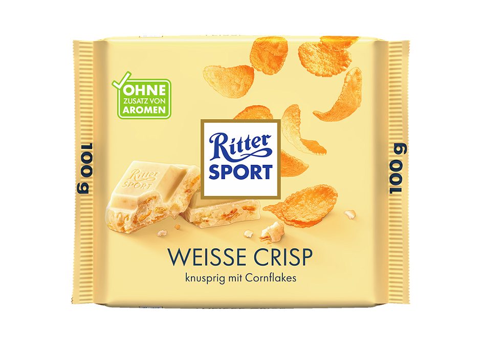 Ritter Sport Weiss + Crisp 100 G