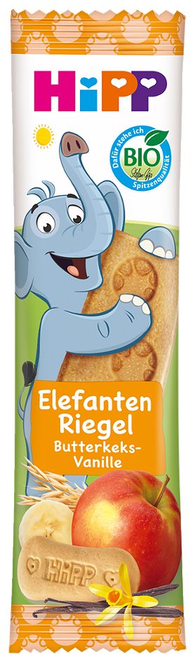Hipp Bio Elefanten Riegel Butterkeks-Vanille 20 G