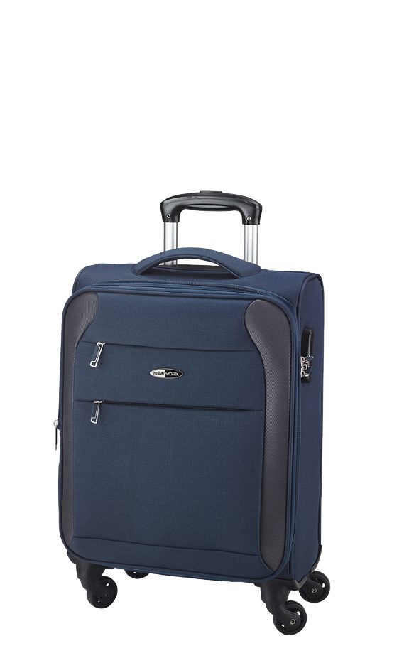 NEW YORK Profesional Koffer Softschale Blau 67cm