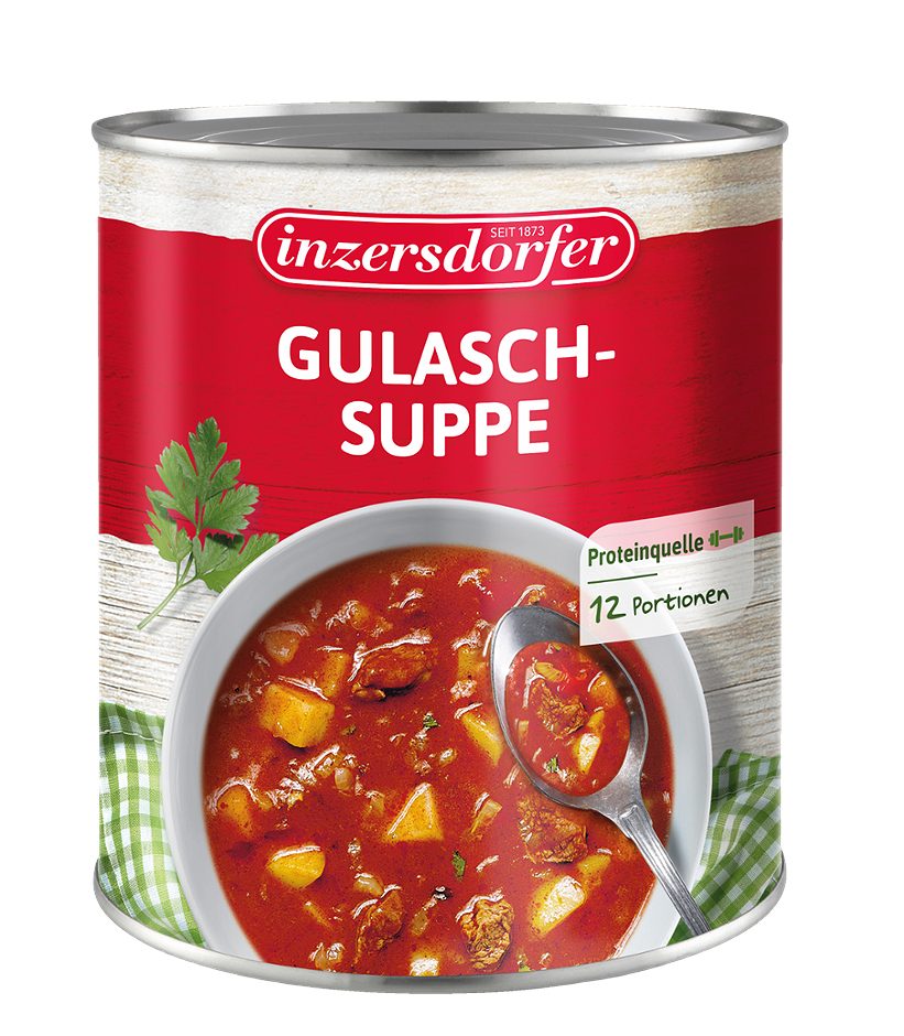Inzersdorfer Suppentopf Gulaschsuppe 12 Portionen 2,9 KG