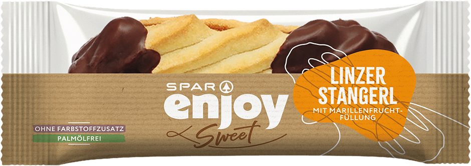 SPAR enjoy Linzer-Stangerl mit Marillenfuchtfüllung 50 G