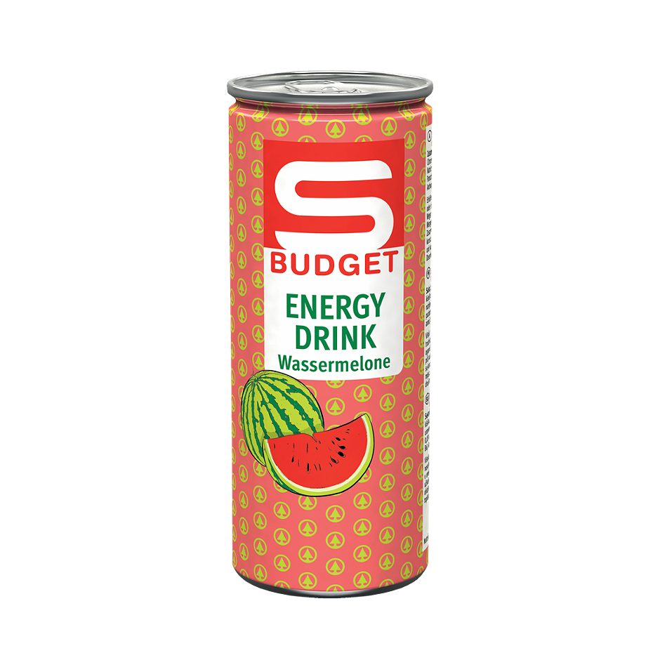 S-BUDGET Energydrink Wassermelone 250 ML EINWEG mit Pfand